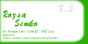 rozsa simko business card